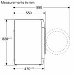 Siemens 西門子 WS14S4B8HK 8.0公斤 1400轉 纖巧型前置式洗衣機 (已飛頂)