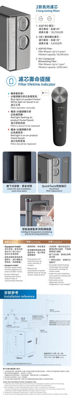 Philips 飛利浦 AUT9028DG/90 RO櫥下式冷熱淨水器【送基本安裝】